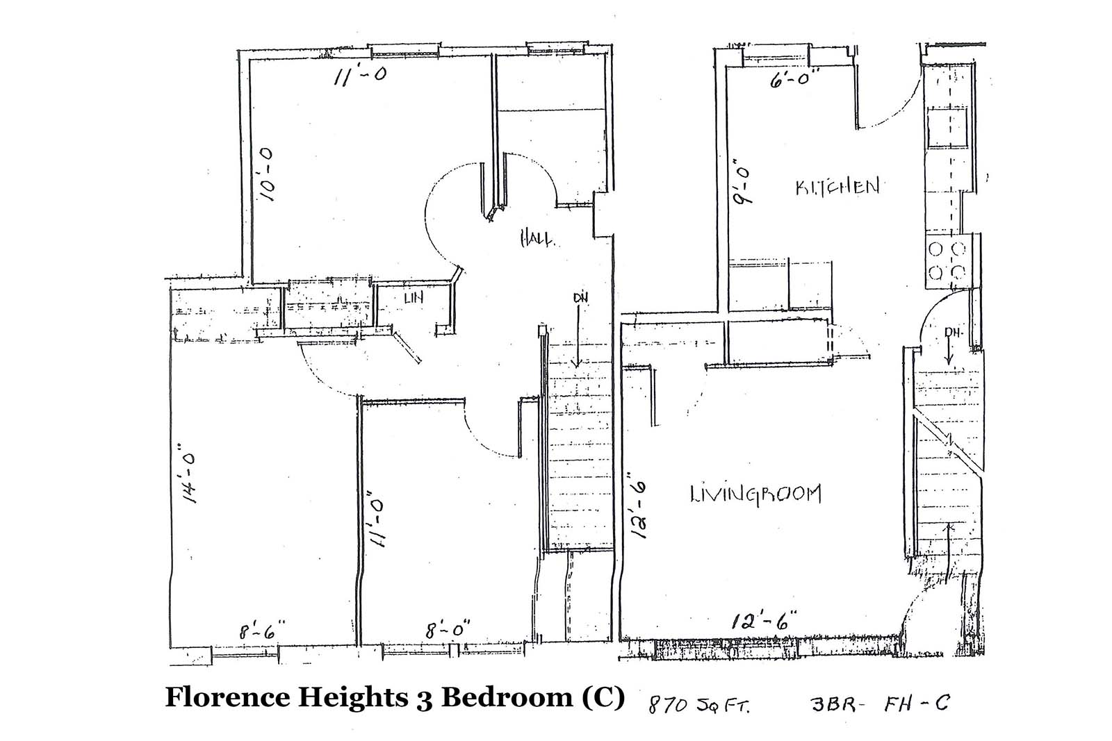 Florence Heights 3 Bedroom Layout