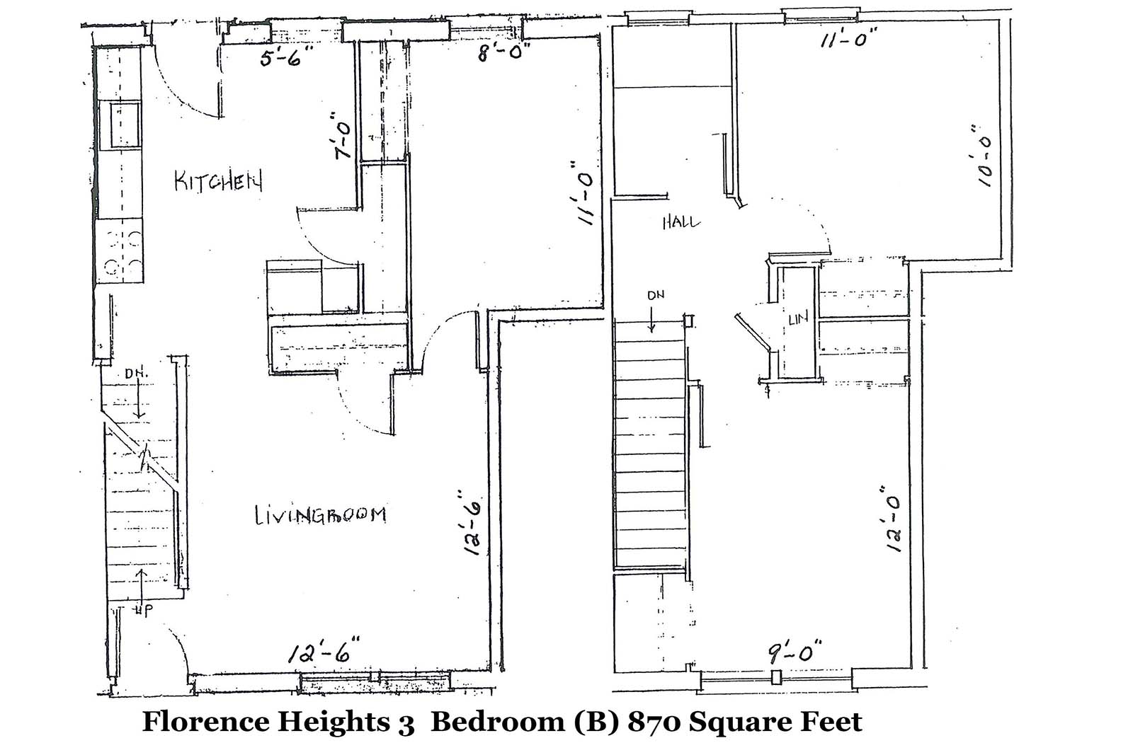 Florence Heights 3 BR layout